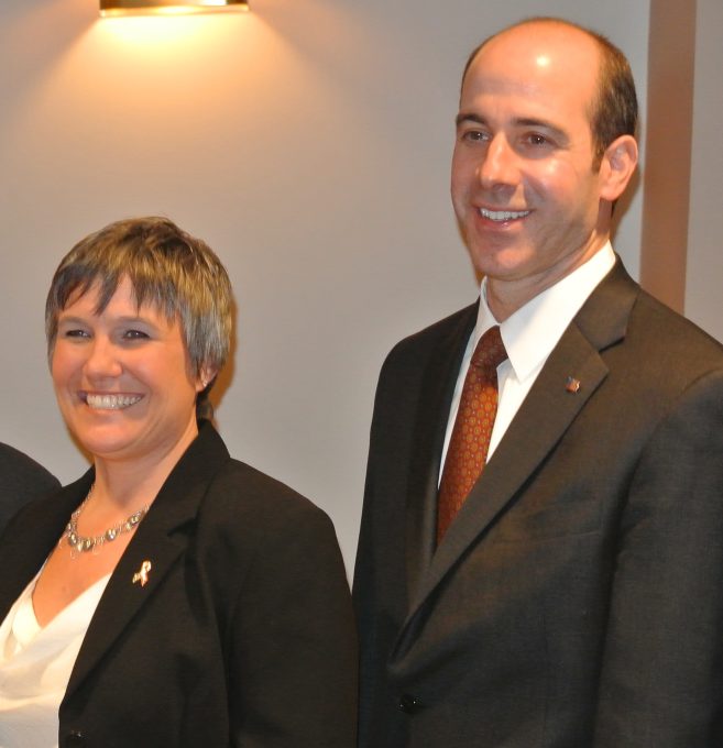 Deputy Mayor Chris Chiacchio with his 2010 running-mate, Mayor Stacey Jordan