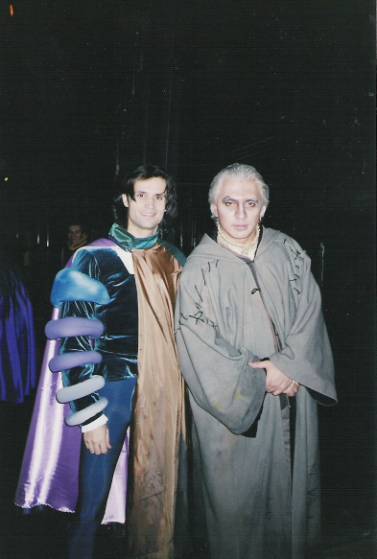 Igor Manko and Dmitri Khvorostovsky in the play "Rigoletto" in theater "Novaya Opera"