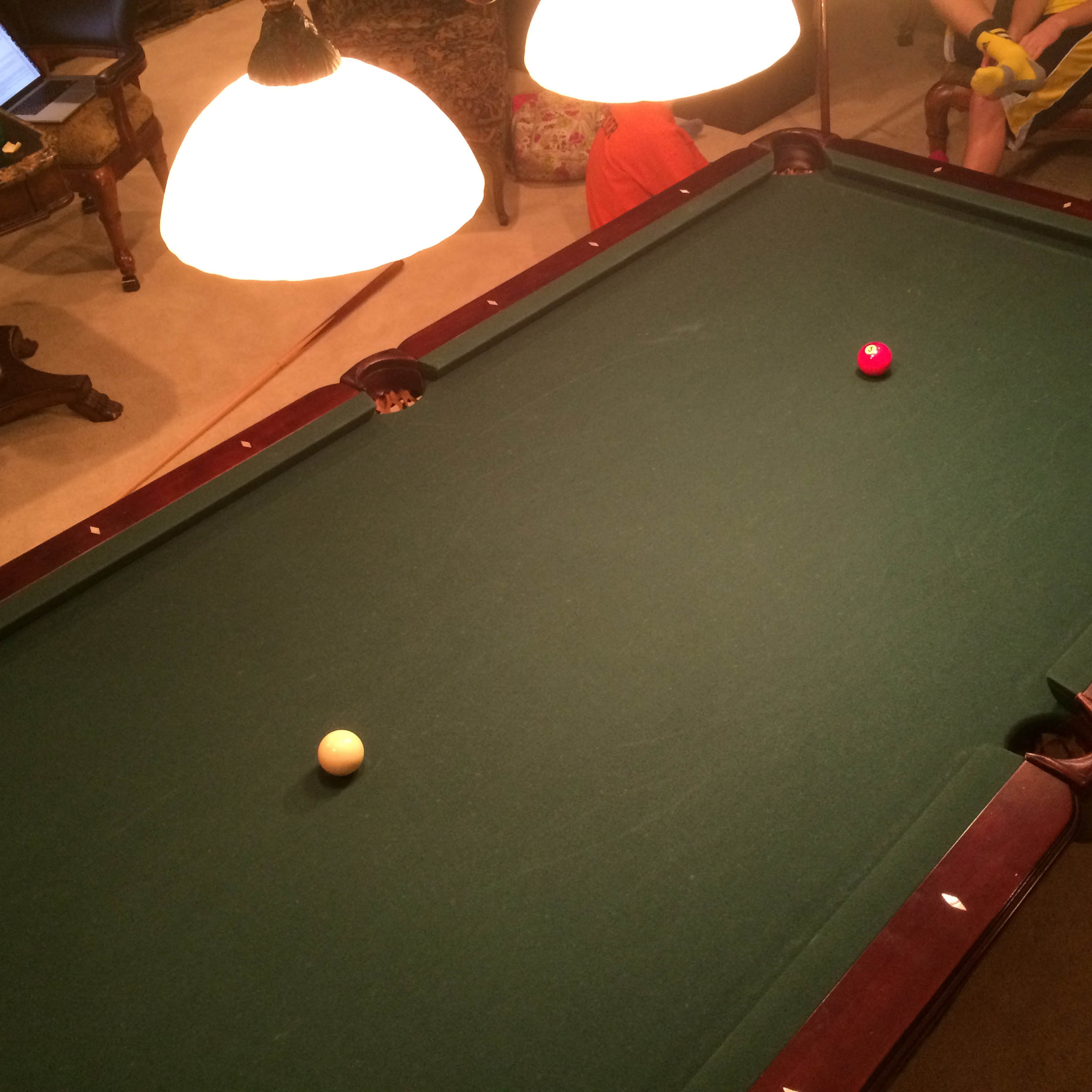 The beginning setup for a typical RedBall game.