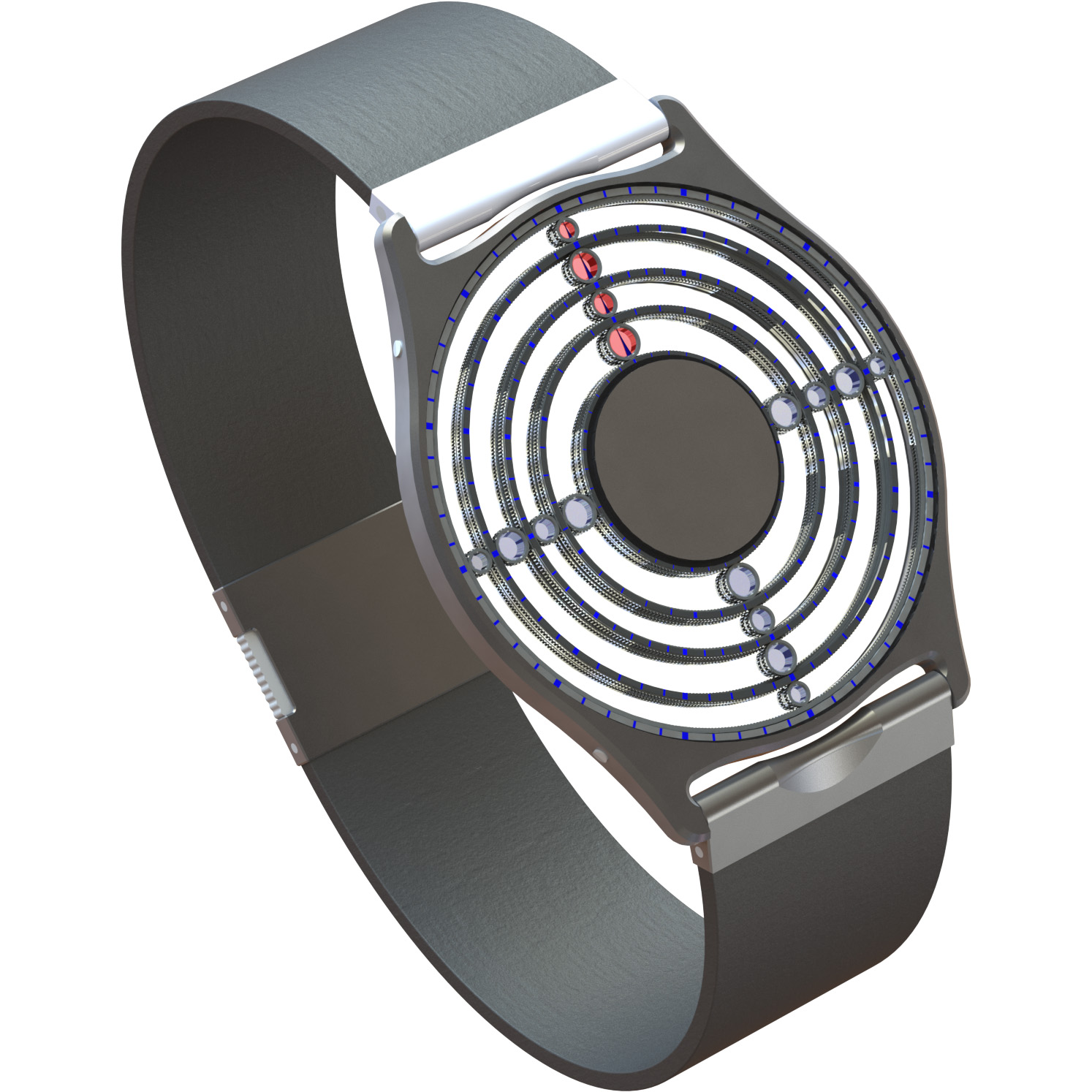 Quartz-mechanical planetary watch.